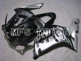 Kawasaki NINJA ZX6R 2003-2004 Injection ABS Fairing - Flame - Black Silver - MFS5622